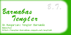 barnabas tengler business card